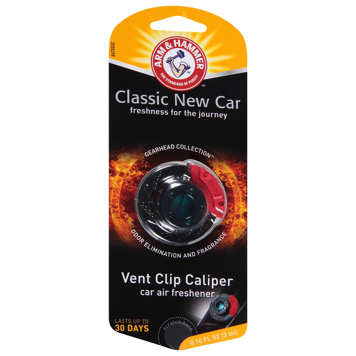 slide 9 of 12, ARM & HAMMER Gearhead Collection Vent Clip Caliper Classic New Car Car Air Freshener 0.10 fl oz, 0.1 fl oz