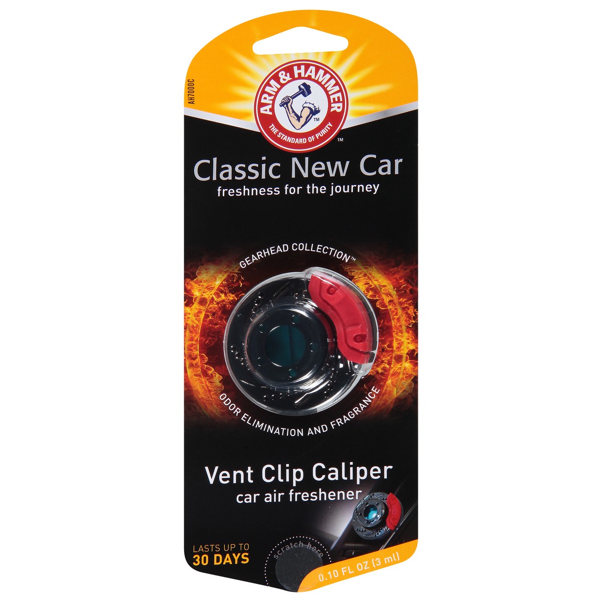 slide 2 of 12, ARM & HAMMER Gearhead Collection Vent Clip Caliper Classic New Car Car Air Freshener 0.10 fl oz, 0.1 fl oz