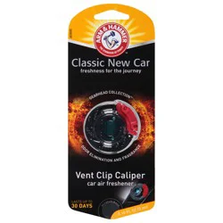 ARM & HAMMER Gearhead Collection Vent Clip Caliper Classic New Car Car Air Freshener 0.10 fl oz