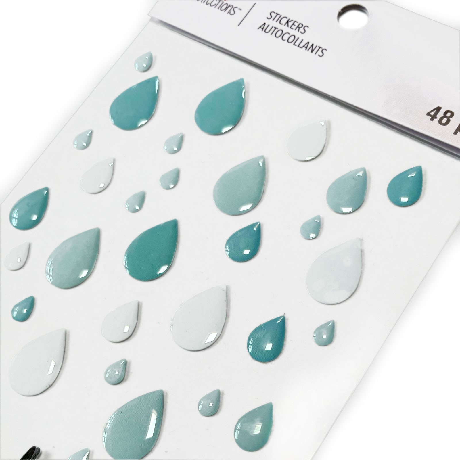 slide 3 of 5, Raindrop Stickers By Recollections, 4 in x 8.5 in