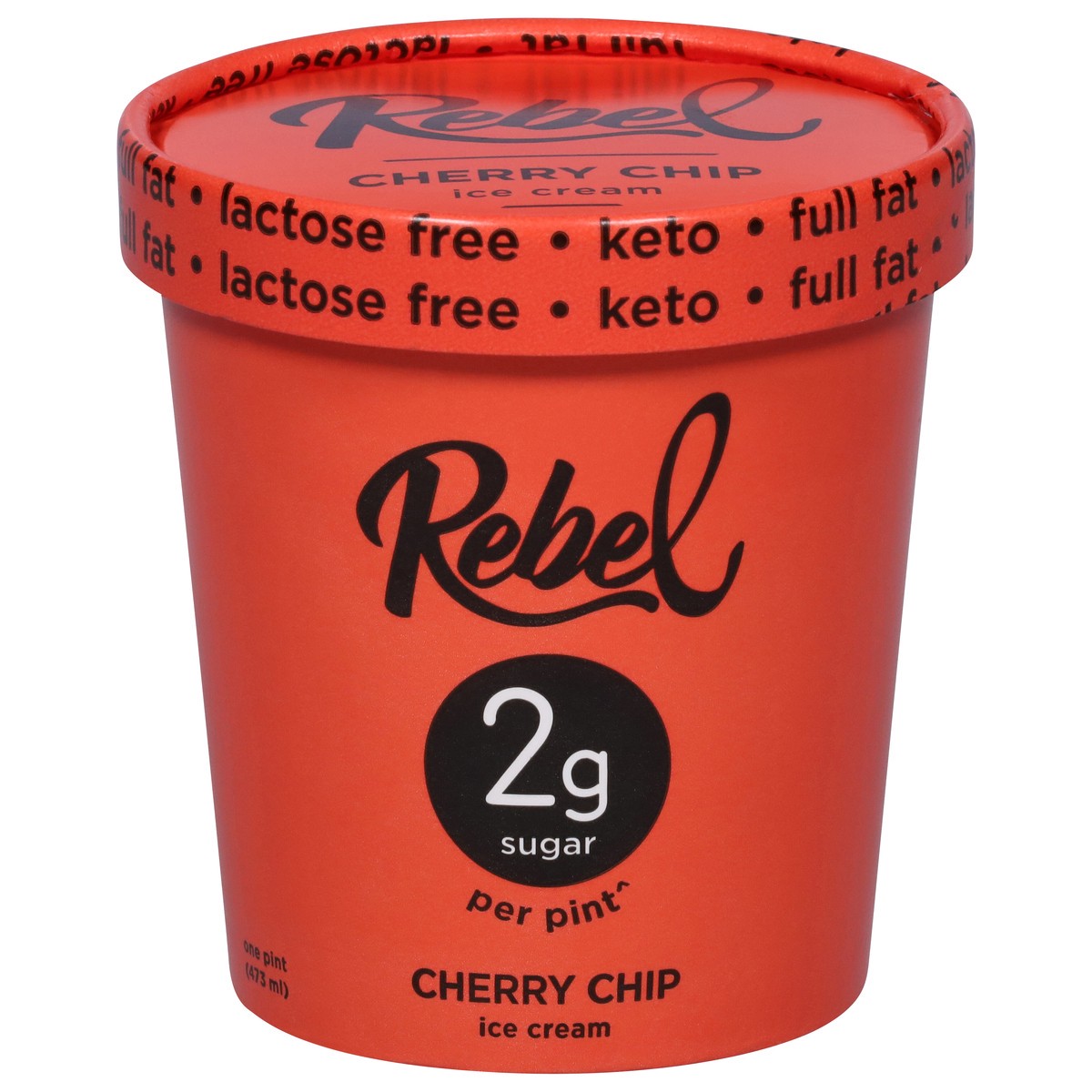 slide 1 of 9, Rebel Cherry Chip Ice Cream 1 pt, 1 pint