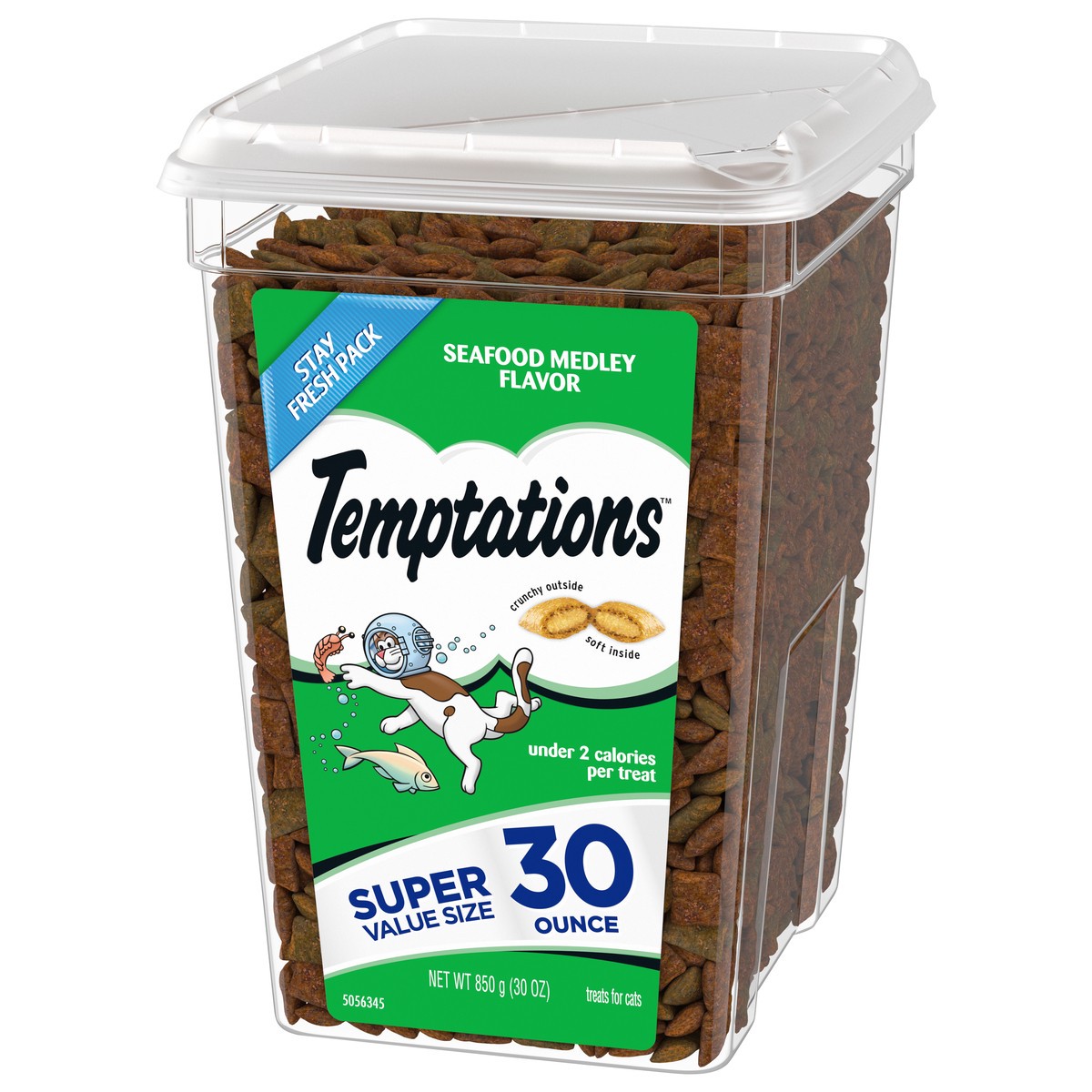 slide 12 of 15, Temptations Seafood Medley Flavor Treats for Cats Super Value Size 30 oz, 30 oz