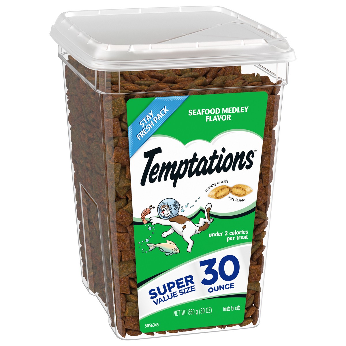 slide 4 of 15, Temptations Seafood Medley Flavor Treats for Cats Super Value Size 30 oz, 30 oz