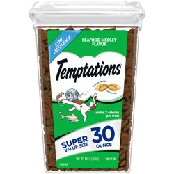 Temptations Seafood Medley Flavor Treats for Cats Super Value Size 30 oz