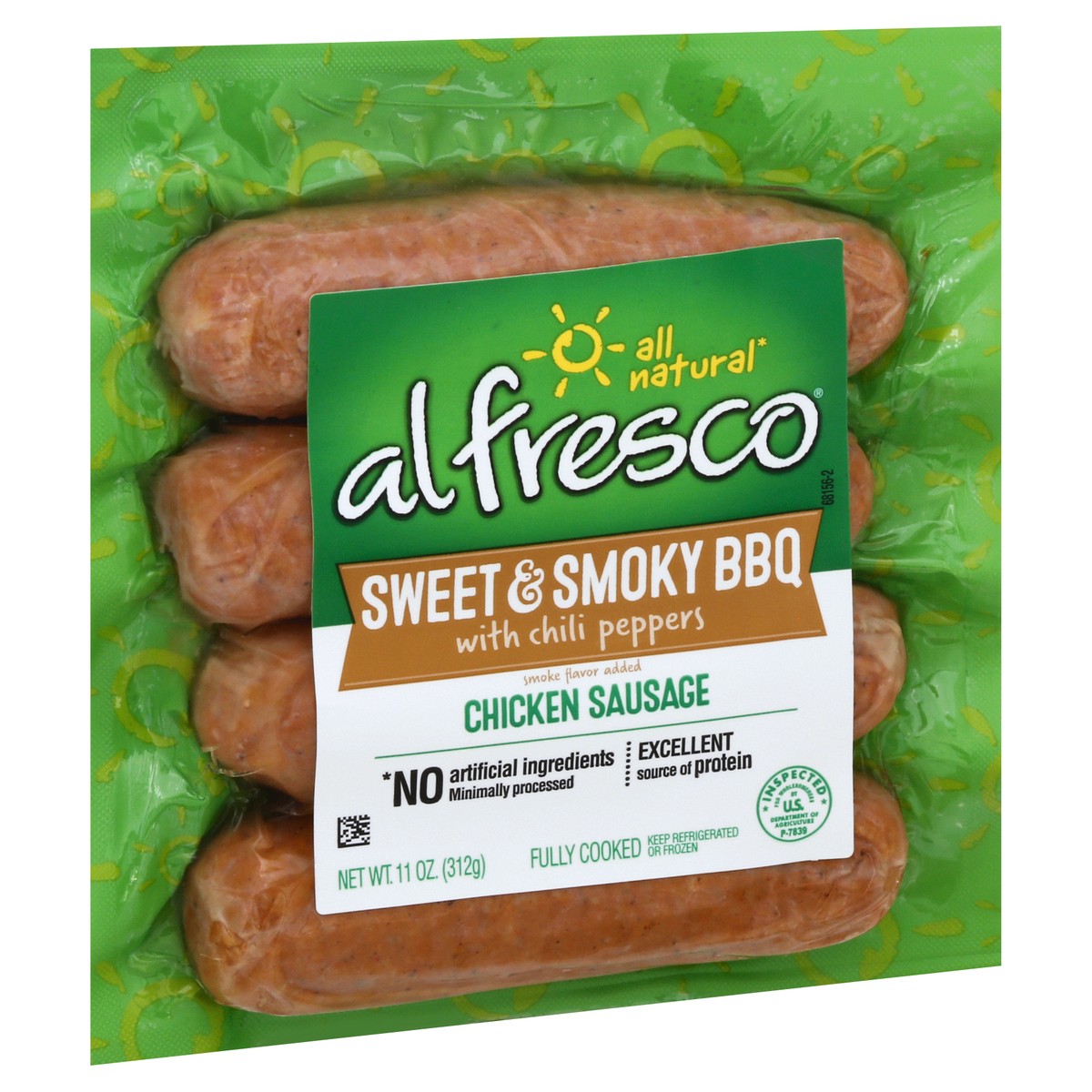 slide 7 of 12, Al Fresco Sweet & Smoky BBQ Chicken Sausage 11 oz, 11 oz