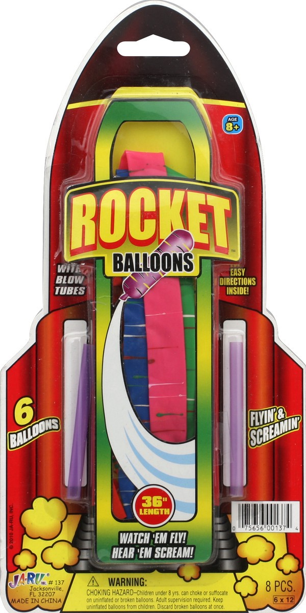 slide 2 of 2, SUMMER TOYS Rocket Balloons, 1 ct