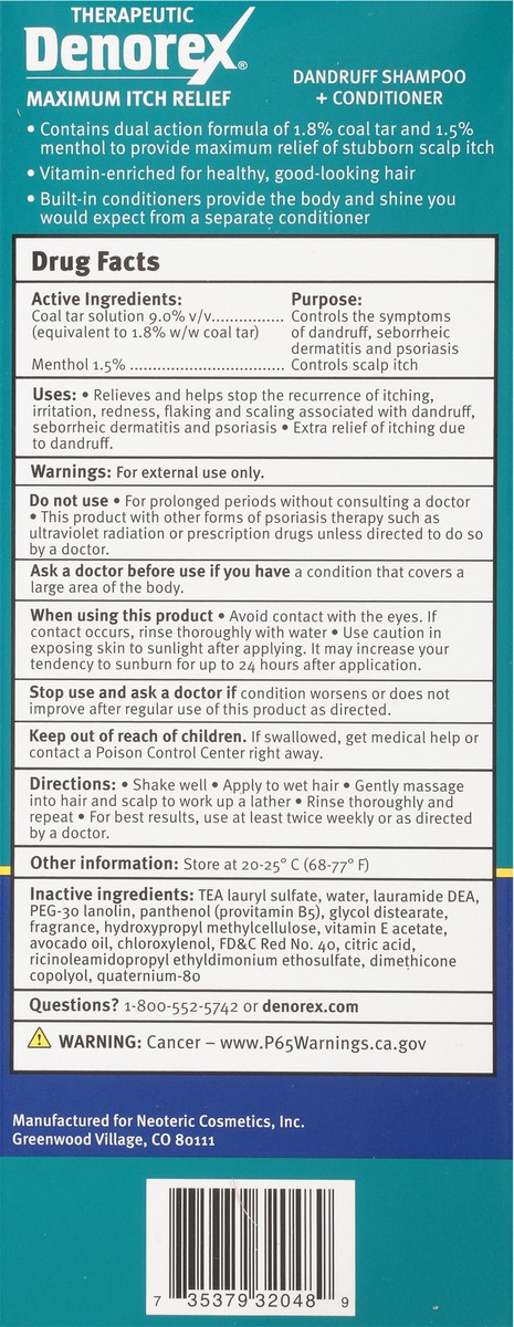 slide 5 of 9, Denorex Maximum Itch, 10 fl oz