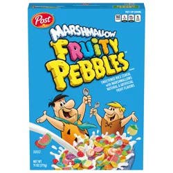 Post Fruity PEBBLES Marshmallow Cereal, 11 OZ Box