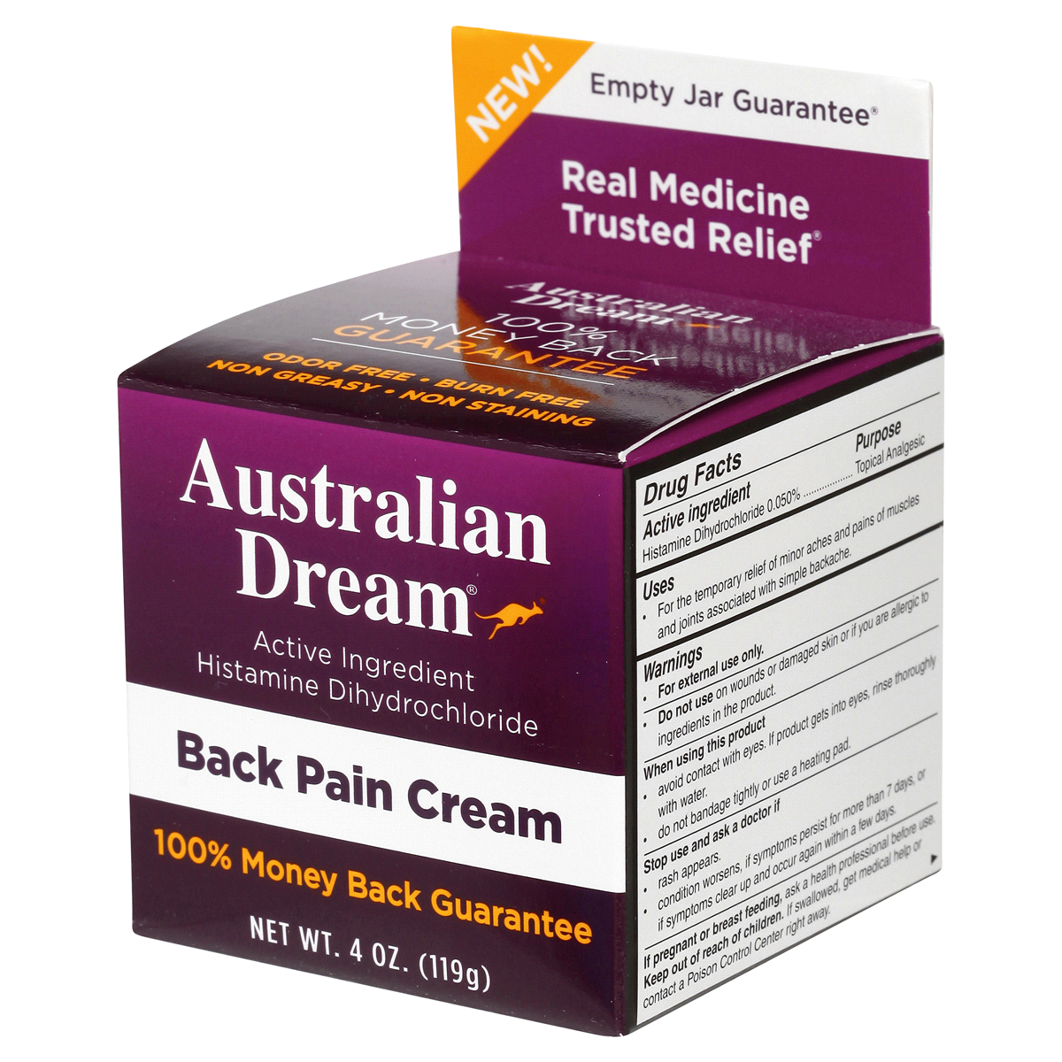 slide 4 of 8, Australian Dream Back Pain Cream, 4 oz