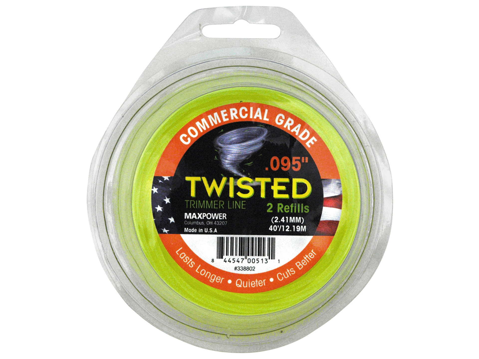 slide 1 of 1, MaxPower Twisted.095" Trimmer Line, 1 ct