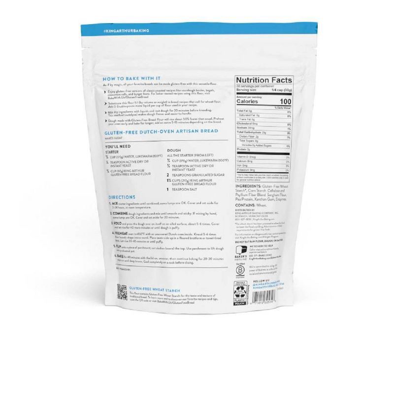slide 4 of 5, King Arthur Gluten Free Bread Flour, 32 oz