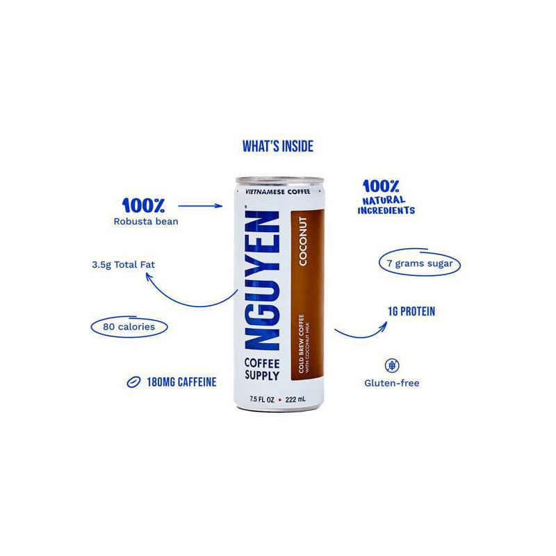 slide 2 of 5, Nguyen Coffee Supply Coconut Vietnamese Coffee 7.5 fl oz, 7.5 fl oz
