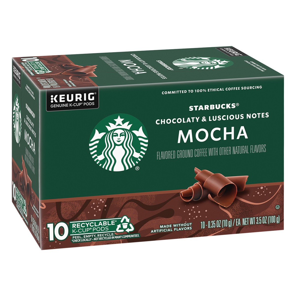 slide 8 of 8, Starbucks K-Cup Pods Ground Mocha Flavored Coffee 10 - 0.35 oz Pods, 10 ct