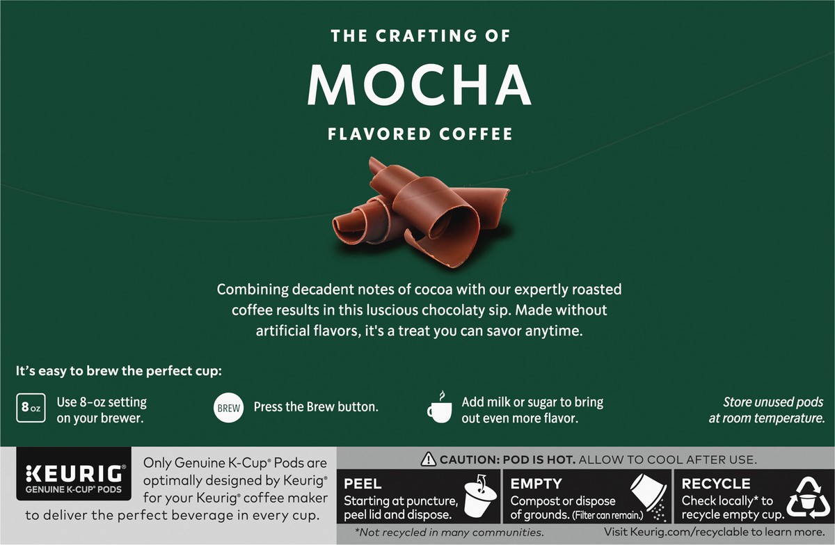 slide 7 of 8, Starbucks K-Cup Pods Ground Mocha Flavored Coffee 10 - 0.35 oz Pods, 10 ct