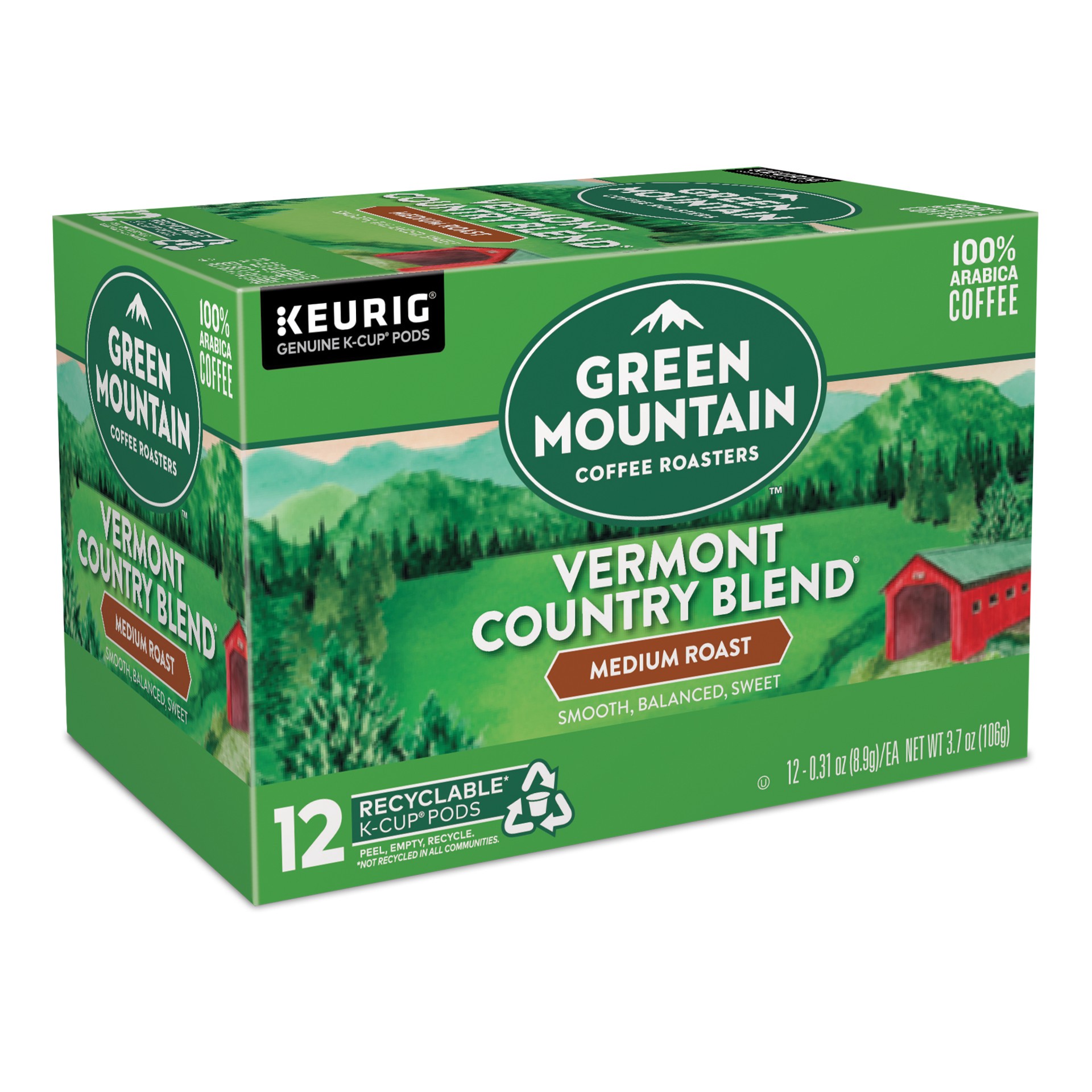 slide 3 of 3, Green Mountain Coffee Roasters Vermont Country Blend Keurig Single-Serve K-Cup Pods, Medium Roast Coffee, 12 Count, 12 ct