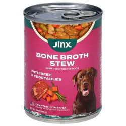 Jinx Grain-Free Bone Broth Stew Food for Dogs with Chicken & Vegetables 13 oz