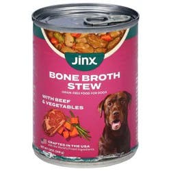 Jinx Grain-Free Bone Broth Stew Food for Dogs with Chicken & Vegetables 13 oz