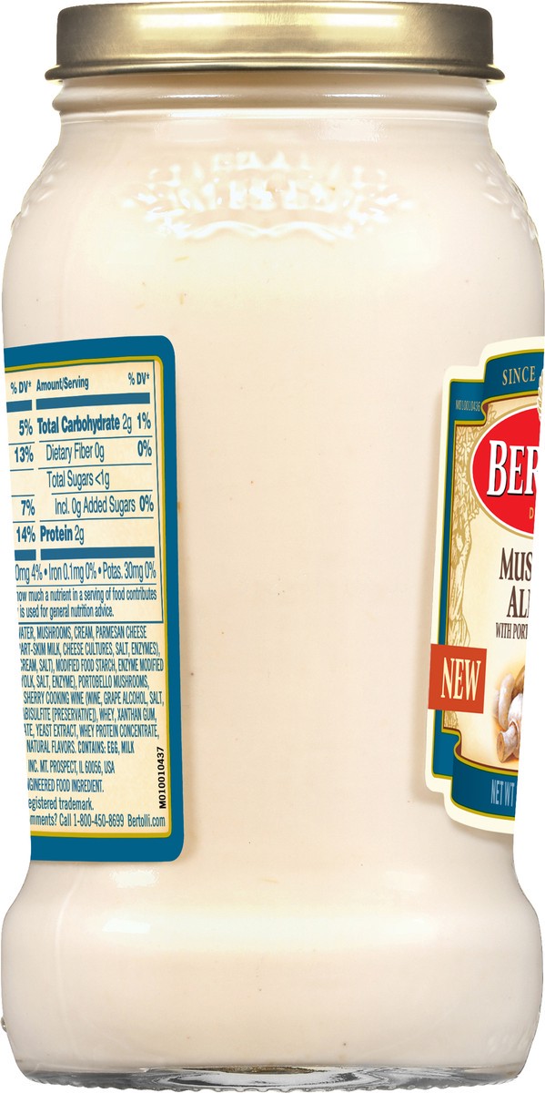 slide 6 of 13, Bertolli Mushroom Alfredo Sauce 15 oz, 15 oz