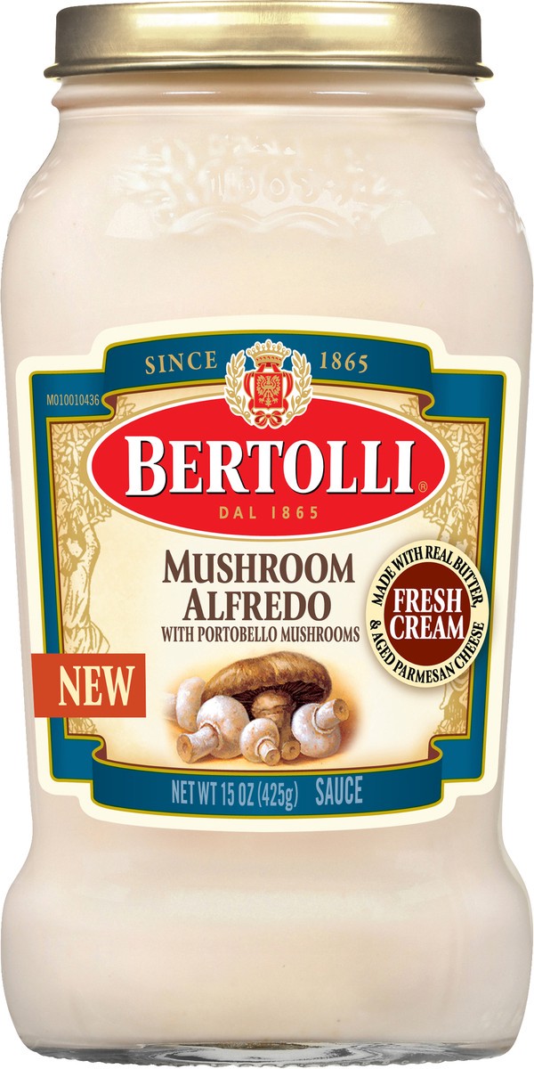 slide 4 of 13, Bertolli Mushroom Alfredo Sauce 15 oz, 15 oz