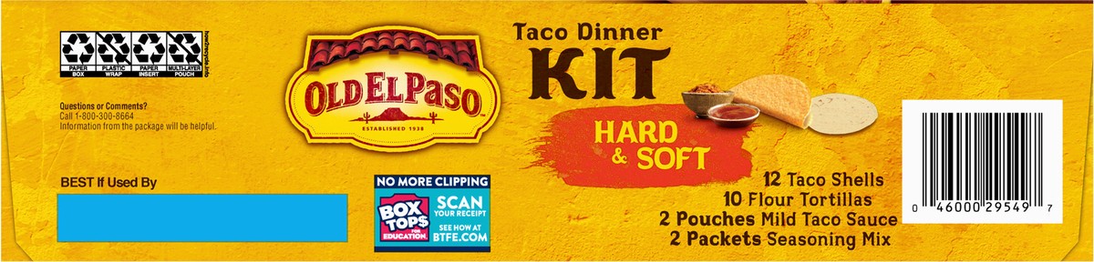 slide 2 of 9, Old El Paso Hard & Soft Taco Dinner Kit, Family Size, 2 Kits, 21.2 oz., 21.2 oz