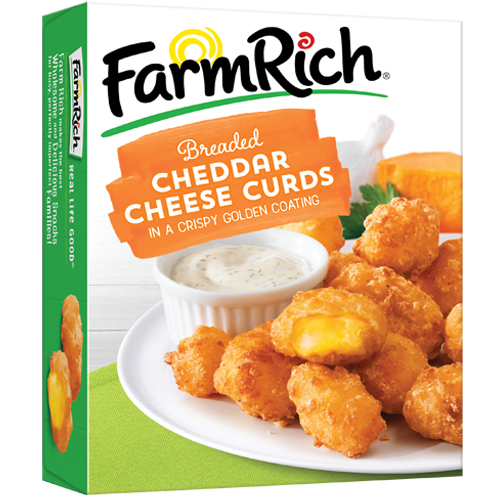 slide 1 of 9, Farm Rich Breaded Cheddar Cheese Curds 15 oz, 15 oz