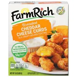 Farm Rich Breaded Cheddar Cheese Curds 15 oz