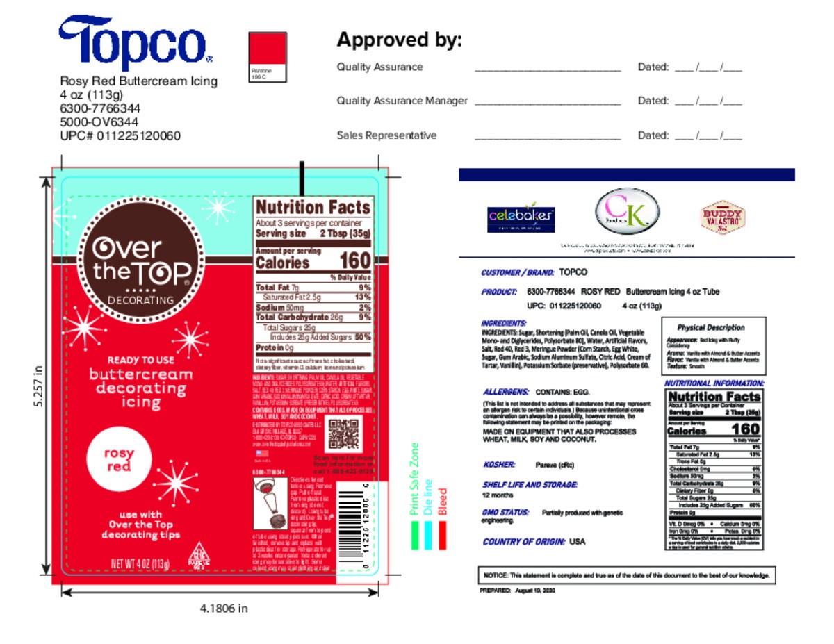 slide 11 of 16, Over The Top Decorating Rosy Red Buttercream Decorating Icing 4 oz, 4 oz