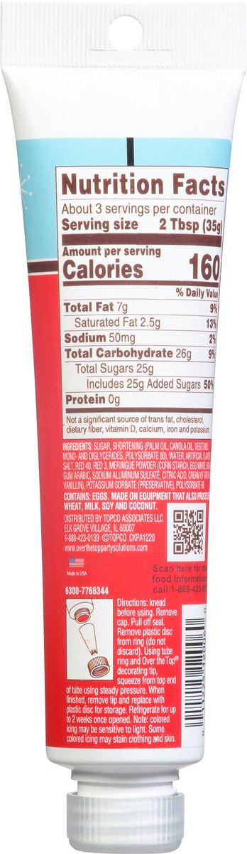 slide 15 of 16, Over The Top Decorating Rosy Red Buttercream Decorating Icing 4 oz, 4 oz