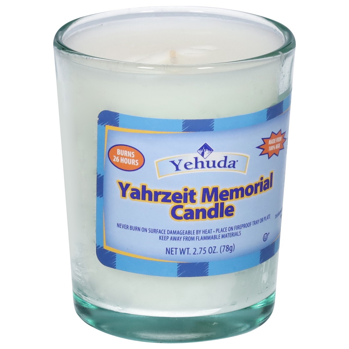 slide 9 of 9, Yehuda Yahrzeit Memorial Candle 1 ea, 1 ct
