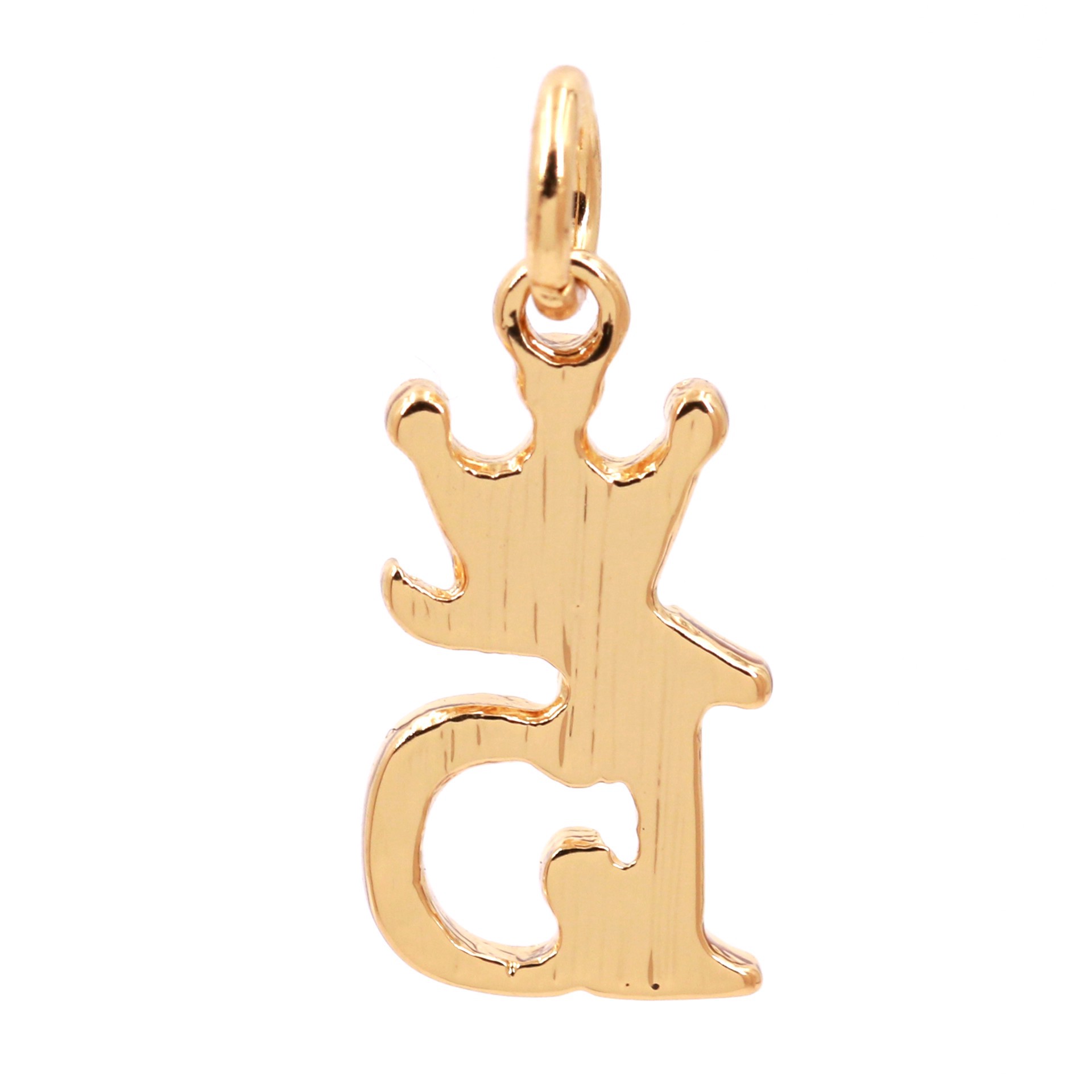 slide 2 of 4, 14k Gold Plated Crown 15 Charm By Bead Landing, 0.39 in x 0.91 in x 0.08 in