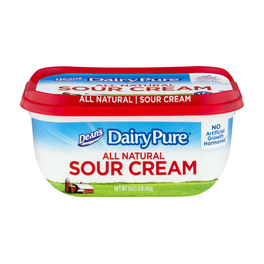 slide 1 of 1, Dairy Pure All Natural Sour Cream, 16 oz