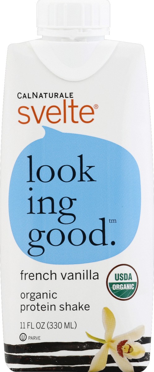 slide 4 of 4, Svelte Organic Protein Shake French Vanilla, 11 oz