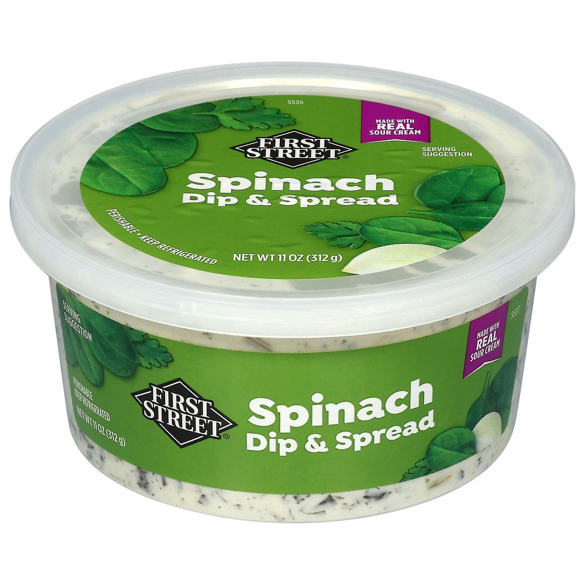 slide 1 of 4, First Street Spinach Dip & Spread, 11 oz