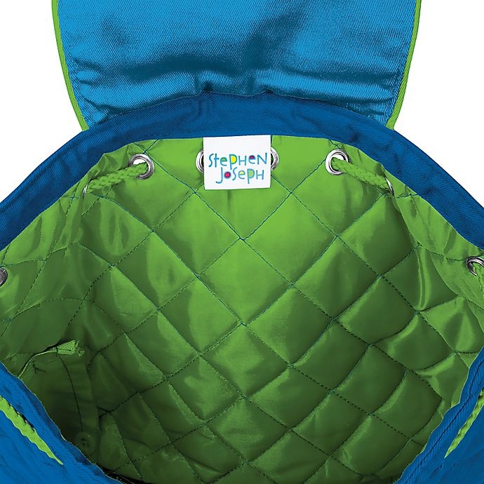 slide 4 of 4, Stephen Joseph Zoo Quilted Backpack - Blue, 1 ct