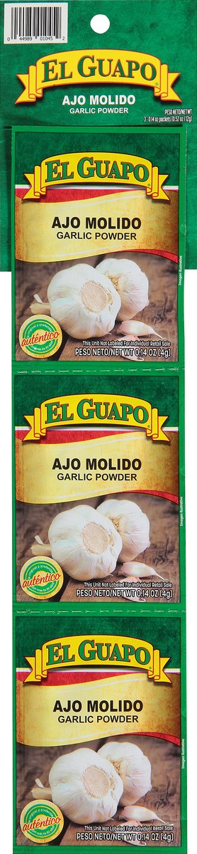 slide 3 of 6, El Guapo Garlic Powder 3-0.14 oz. Packets, 0.14 oz