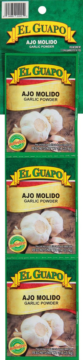 slide 1 of 6, El Guapo Garlic Powder 3-0.14 oz. Packets, 0.14 oz