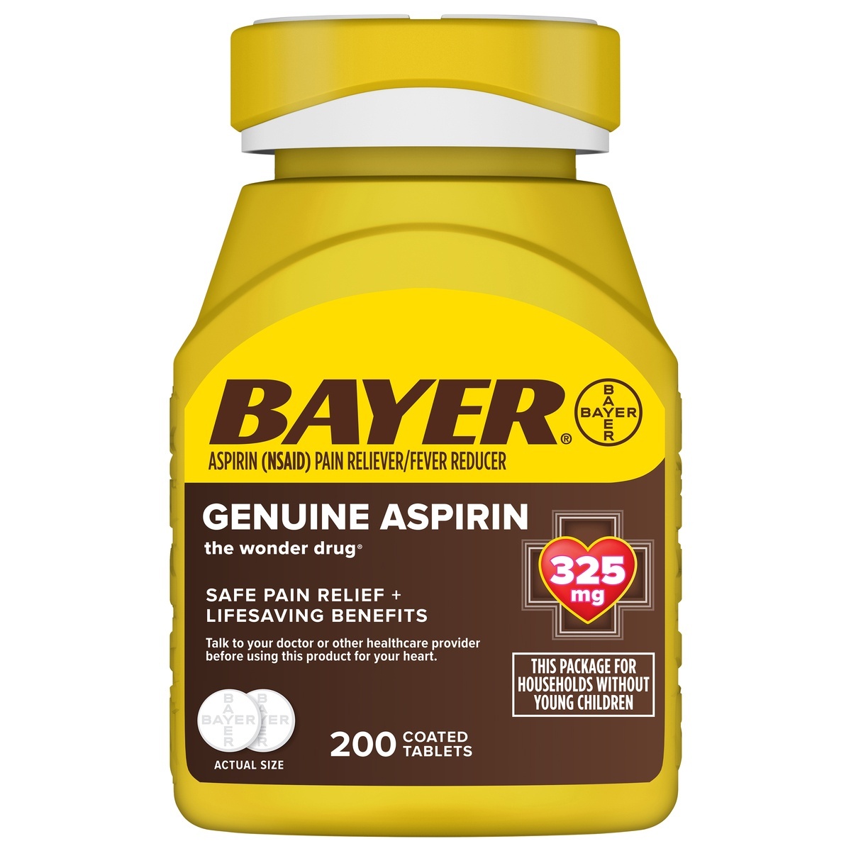 slide 1 of 1, Bayer Genuine Tablets - Aspirin (NSAID), 230 ct