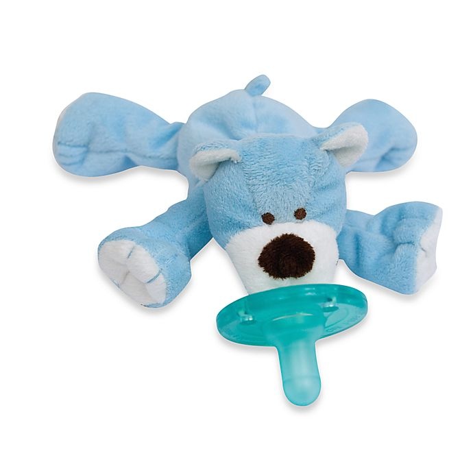 slide 1 of 4, WubbaNub Blue Bear Infant Pacifier, 1 ct