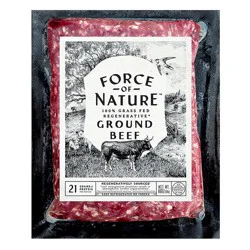Force of Nature Grass Fed Regenerative Ground Beef