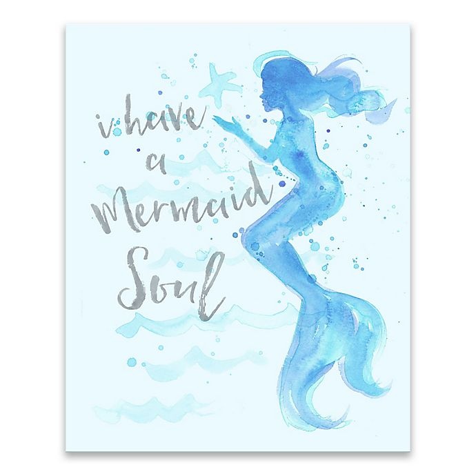 slide 1 of 3, Splash I Have a Mermaid Soul'' Canvas Wall Art'', 1 ct