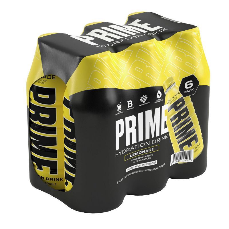 slide 2 of 5, PRIME HYDRATION LEMON LIME 6 Pack 16.9OZ,