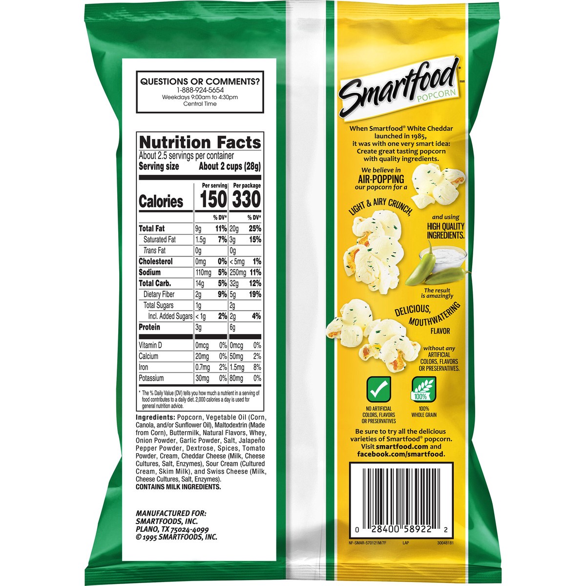 slide 2 of 4, Smartfood Popcorn, 2.25 oz