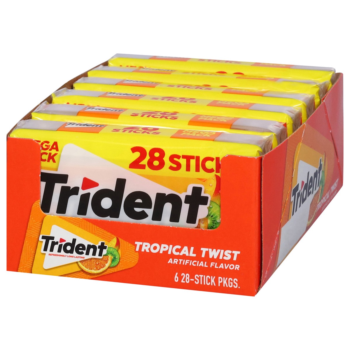slide 3 of 4, Trident Tropical Twist, 6 ct