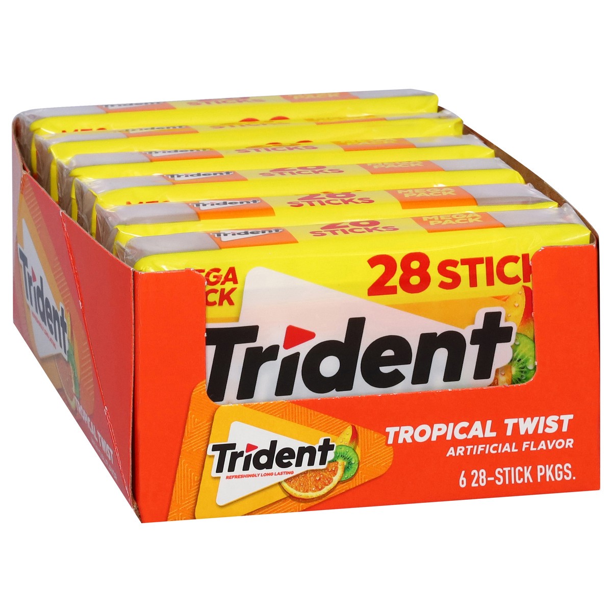 slide 4 of 4, Trident Tropical Twist, 6 ct