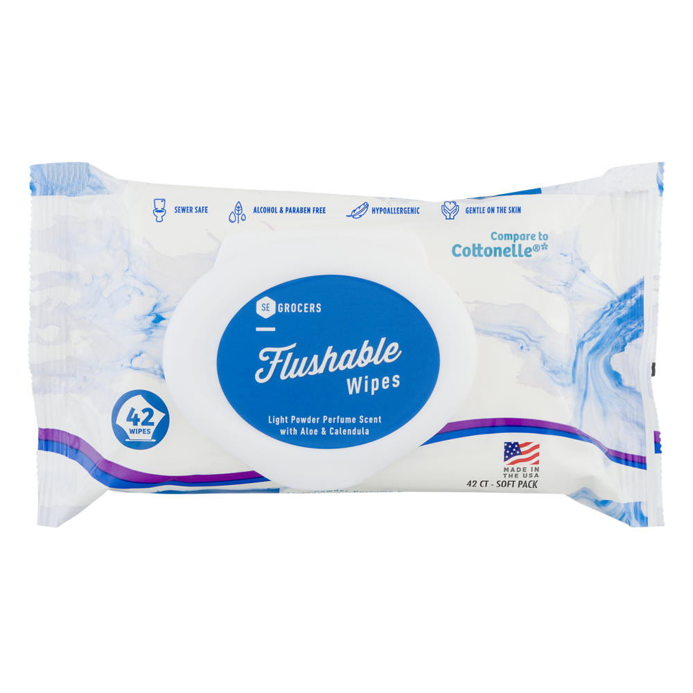 slide 1 of 1, SE Grocers Moist Wpe Resealable, 42 ct