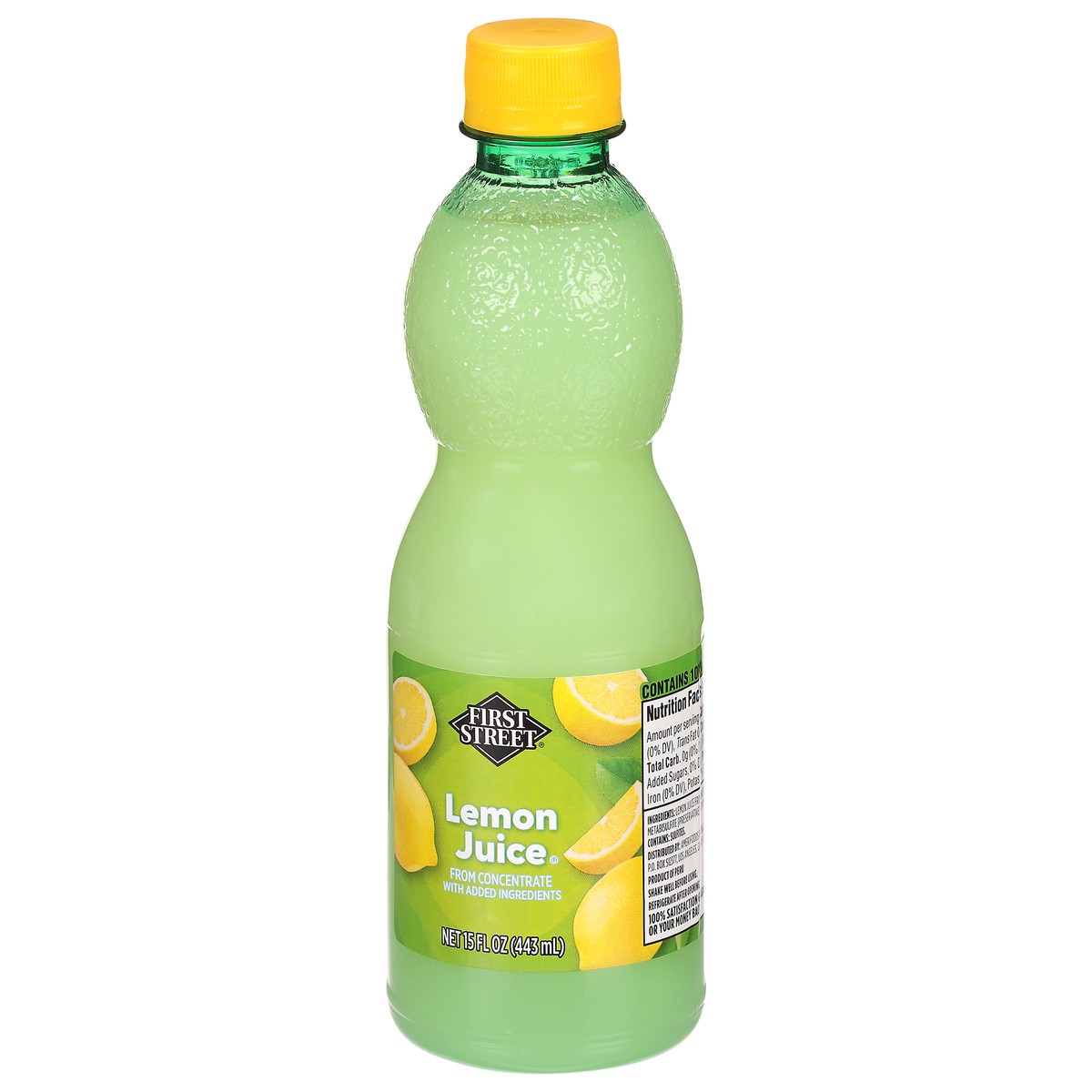 slide 4 of 4, First Street 100% Lemon Juice, 15 oz