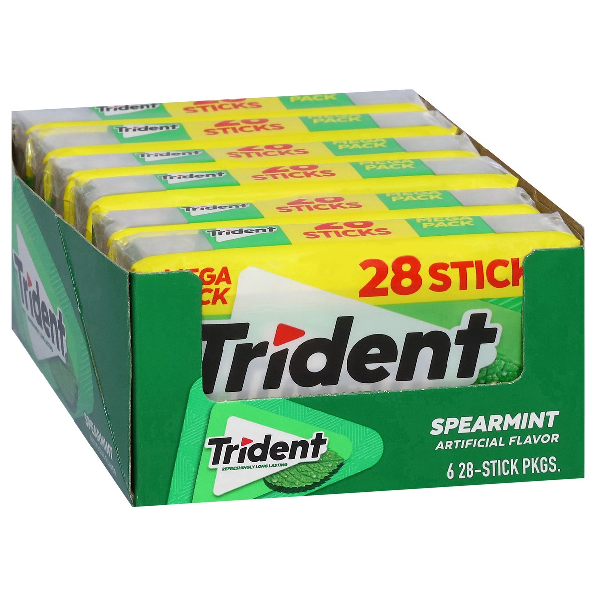 slide 3 of 3, Trident Spearmint, 6 ct