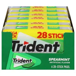Trident Sugar-Free Spearmint Gum Mega Pack - 28 Stick Packages
