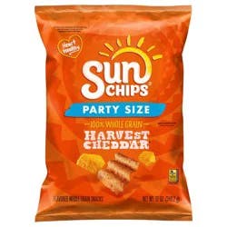 SunChips Whole Grain Snacks Harvest Cheddar Flavored 12 Oz