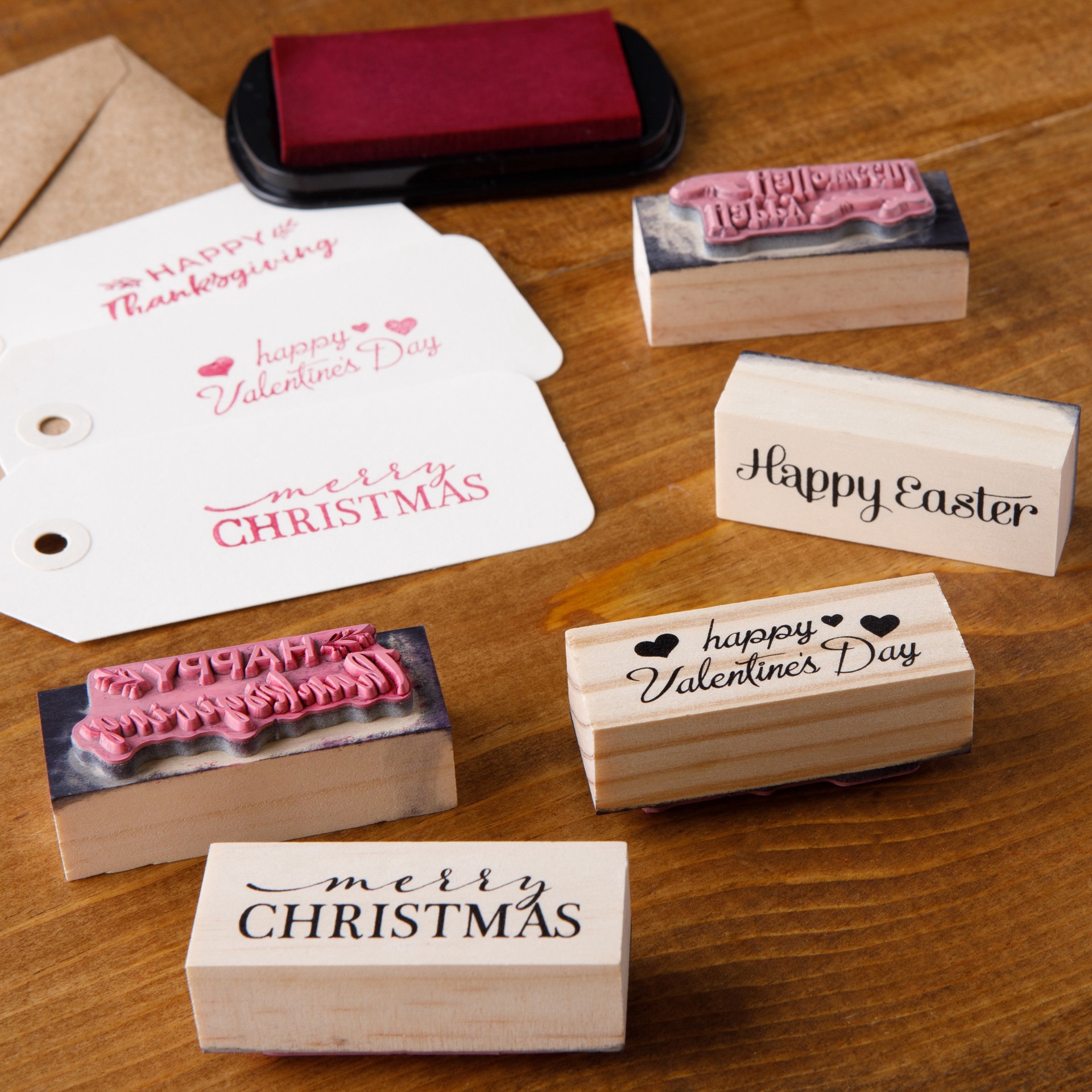 slide 3 of 5, Holidays Wood Stamp Set By Recollections, 5 in x 1 in x 1 in